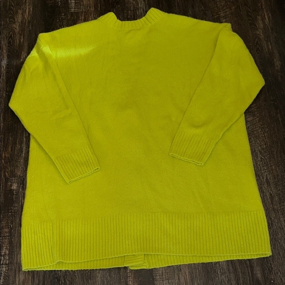 Talbots Bright Yellow Cardigan Sweater - Picture 3 of 5